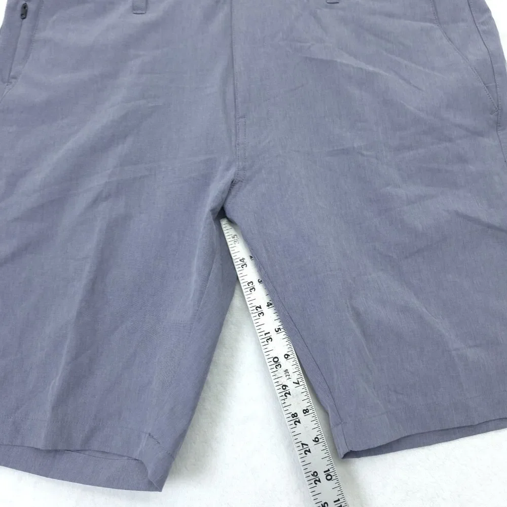 7Diamonds Aeroplane Performance Shorts Blue Mens Size 35 Flat Front